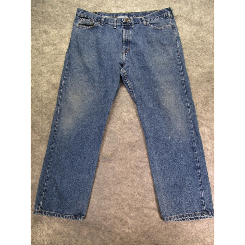 Wrangler Jeans Mens 44 x 32 Relaxed Fit blue denim medium wash pre-owned 6506